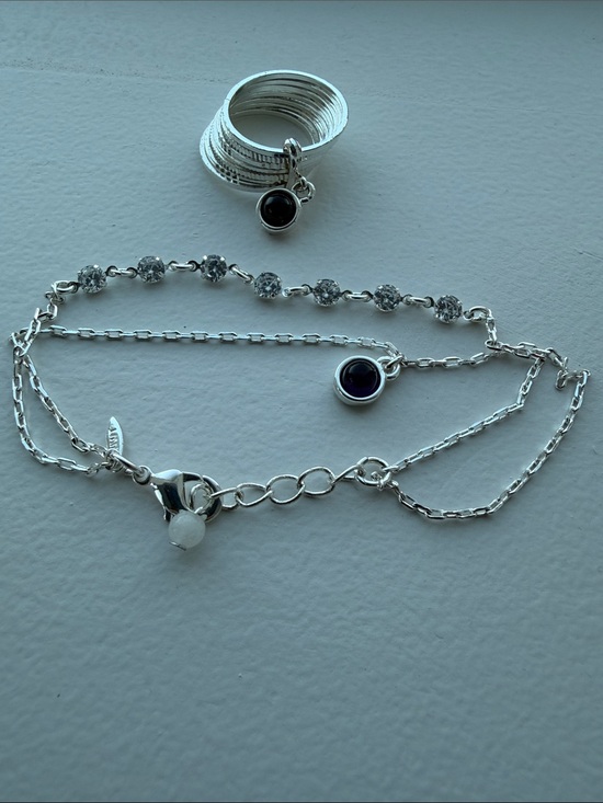 Avon Jewelry - Amethyst ring & bracelet